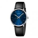 Calvin Klein High Noon Quartz Blue Dial Black Leather Strap Watch for Men - K8M211CN Buy Now By Calvin Klein