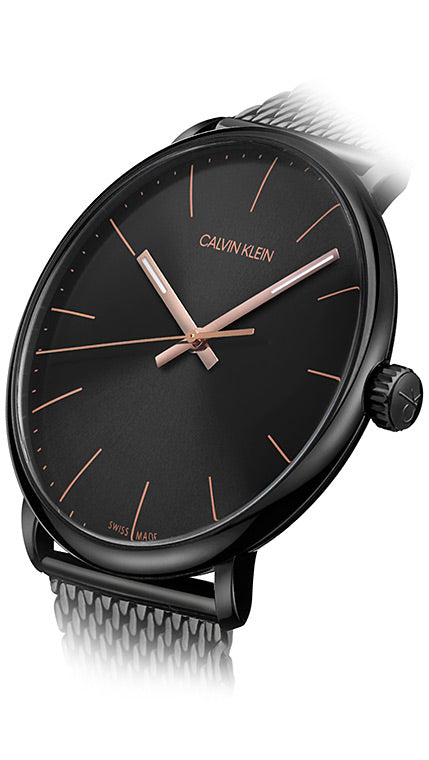 Calvin Klein High Noon Quartz Black Dial Black Mesh Bracelet Watch for Men - K8M21421 Buy Now By Calvin Klein