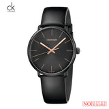 Calvin Klein High Noon Quartz Black Dial Black Leather Strap Watch for Men - K8M214CB Buy Now By Calvin Klein