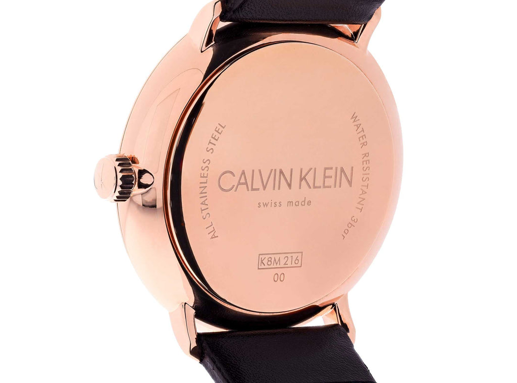 Calvin Klein High Noon Silver Dial Brown Leather Strap Watch for Men - K8M216G6 Buy Now By Calvin Klein