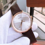 Calvin Klein High Noon Silver Dial Brown Leather Strap Watch for Men - K8M216G6 Buy Now By Calvin Klein