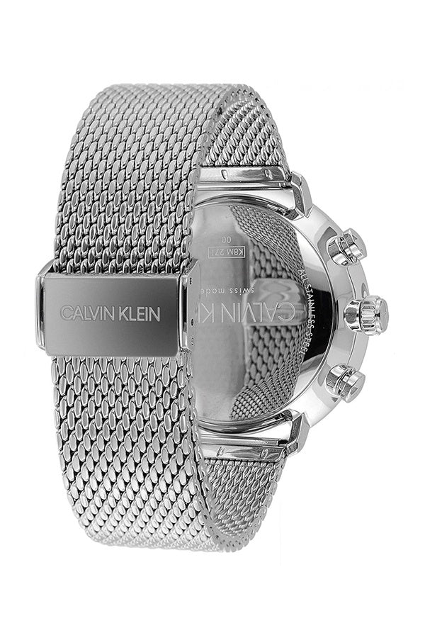 Calvin Klein High Noon Chronograph Black Dial Silver Mesh Bracelet Watch for Men - K8M27121 Buy Now By Calvin Klein