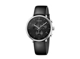 Calvin Klein High Noon Chronograph Black Dial Black Leather Strap Watch for Men - K8M271C1 Buy Now By Calvin Klein