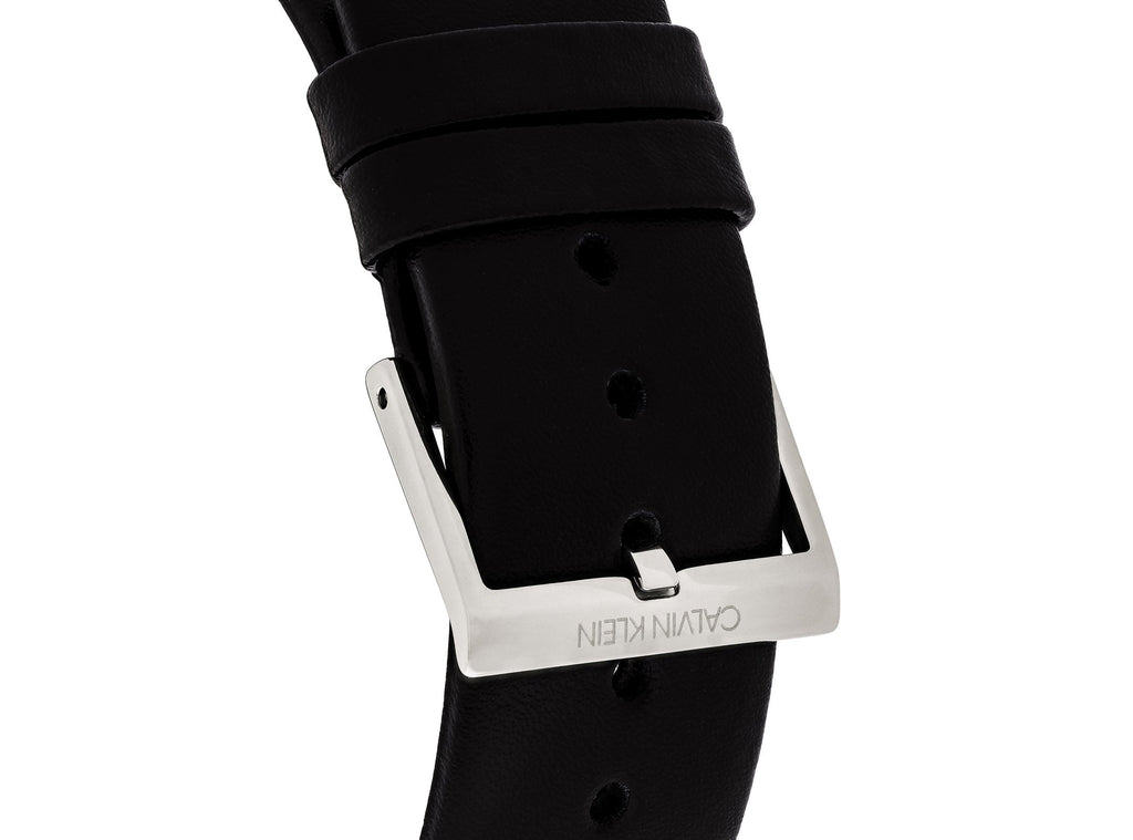 Calvin Klein High Noon Chronograph White Dial Black Leather Strap Watch for Men - K8M271C6 Buy Now By Calvin Klein