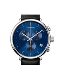 Calvin Klein High Noon Chronograph Blue Dial Black Leather Strap Watch for Men - K8M271CN Buy Now By Calvin Klein