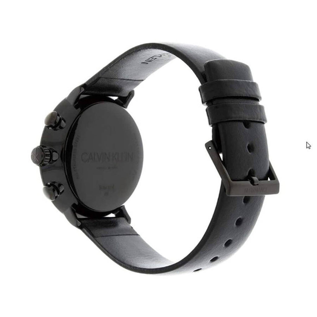 Calvin Klein High Noon Black Dial Black Leather Strap Watch for Men - K8M274CB Buy Now By Calvin Klein