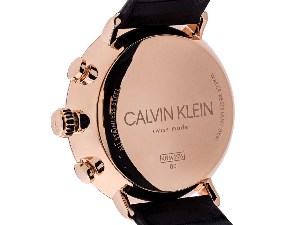 Calvin Klein High Noon Silver Dial Brown Leather Strap Watch for Men - K8M276G6 Buy Now By Calvin Klein
