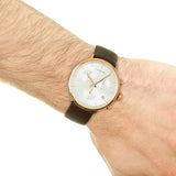 Calvin Klein High Noon Silver Dial Brown Leather Strap Watch for Men - K8M276G6 Buy Now By Calvin Klein