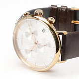 Calvin Klein High Noon Silver Dial Brown Leather Strap Watch for Men - K8M276G6 Buy Now By Calvin Klein