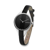 Calvin Klein Rebel Black Grey Dial Black Leather Strap Watch for Women - K8P231C1 Buy Now By Calvin Klein