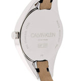 Calvin Klein Rebel White Dial White Leather Strap Watch for Women - K8P231L6 Buy Now By Calvin Klein
