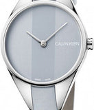 Calvin Klein Rebel Grey Dial Grey Leather Strap Watch for Women - K8P231Q4 Buy Now By Calvin Klein