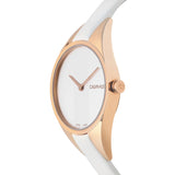 Calvin Klein Rebel White Grey Dial White Leather Strap Watch for Women - K8P236L6 Buy Now By Calvin Klein