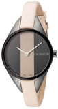 Calvin Klein Rebel Cream Black Dial Cream Leather Strap Watch for Women - K8P237X1 Buy Now By Calvin Klein