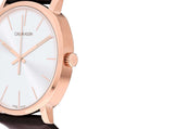 Calvin Klein Posh Silver Dial Brown Leather Strap Watch for Men - K8Q316G6 Buy Now By Calvin Klein