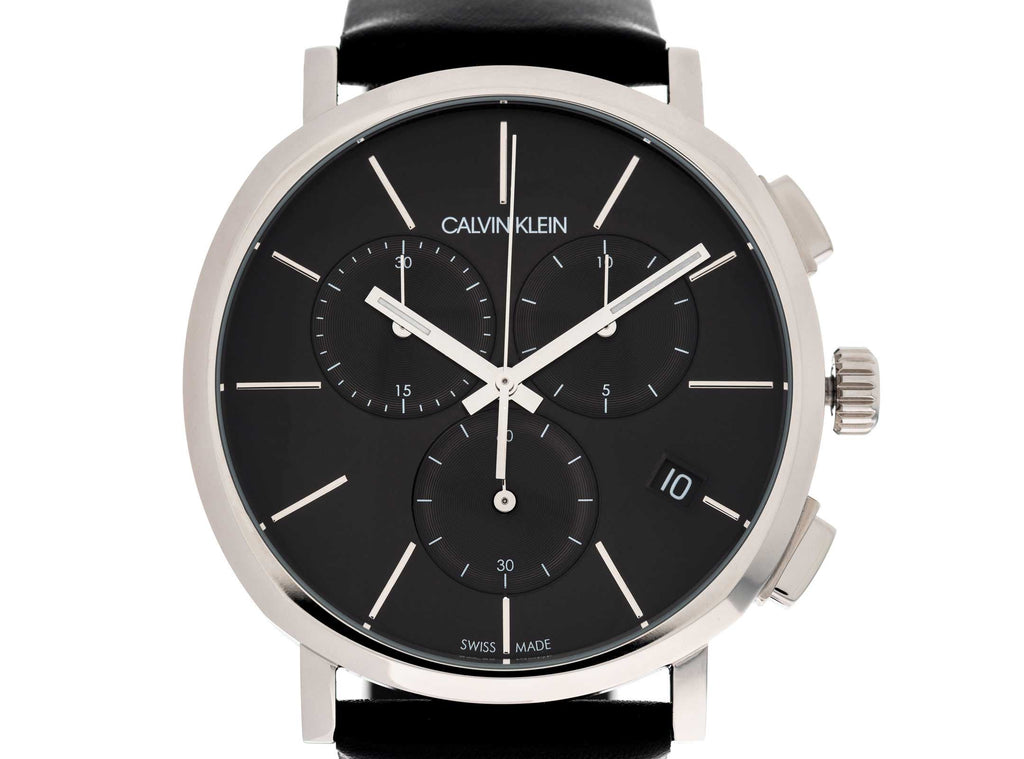 Calvin Klein Posh Black Dial Black Leather Strap Watch for Men - K8Q371C1 Buy Now By Calvin Klein