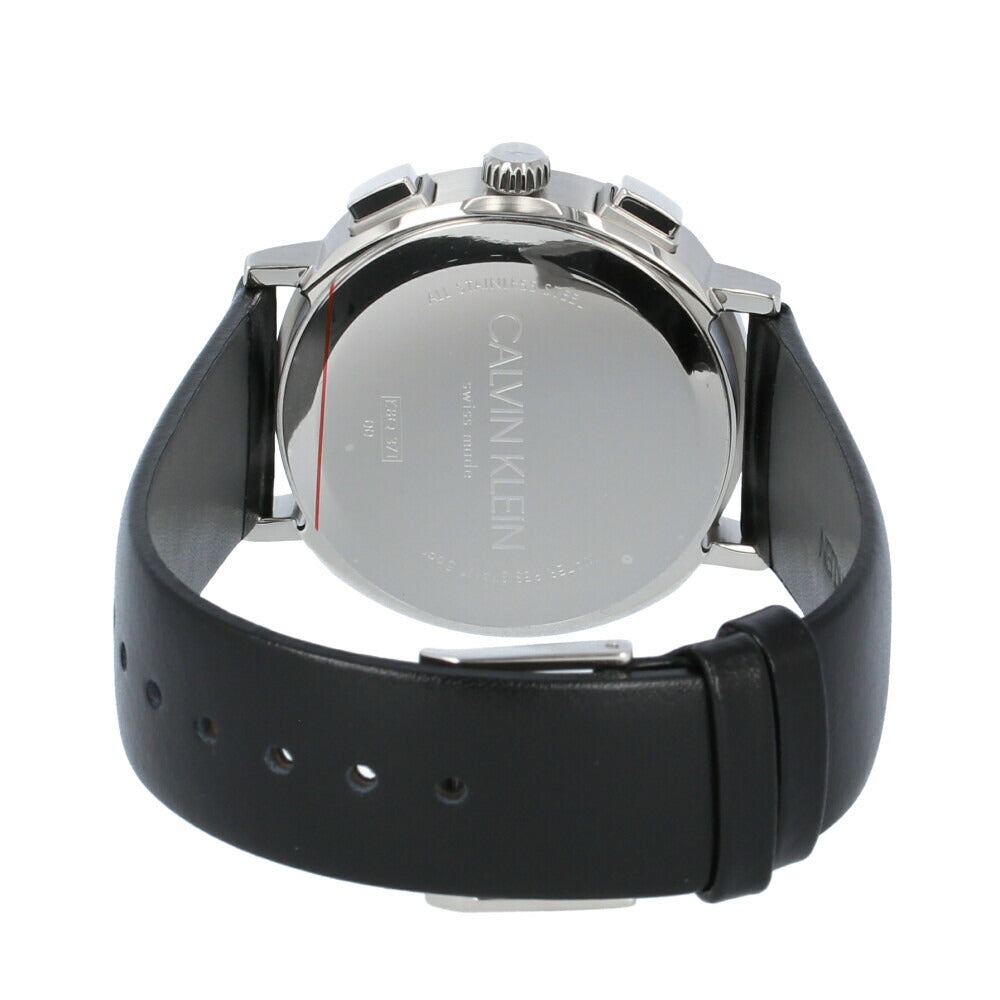 Calvin Klein Posh Silver Dial Black Leather Strap Watch for Men - K8Q371C6 Buy Now By Calvin Klein