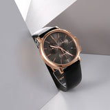 Calvin Klein Posh Grey Dial Black Leather Strap Watch for Men - K8Q376C3 Buy Now By Calvin Klein