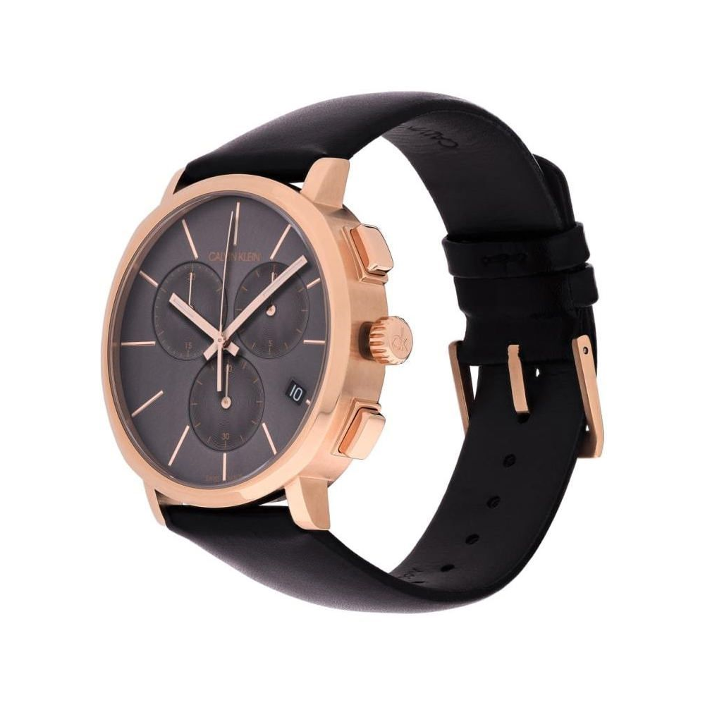Calvin Klein Posh Grey Dial Black Leather Strap Watch for Men - K8Q376C3 Buy Now By Calvin Klein