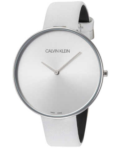 Calvin Klein Full Moon White Dial White Leather Strap Watch for Women - K8Y231L6 Buy Now By Calvin Klein