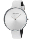Calvin Klein Full Moon White Dial White Leather Strap Watch for Women - K8Y231L6 Buy Now By Calvin Klein