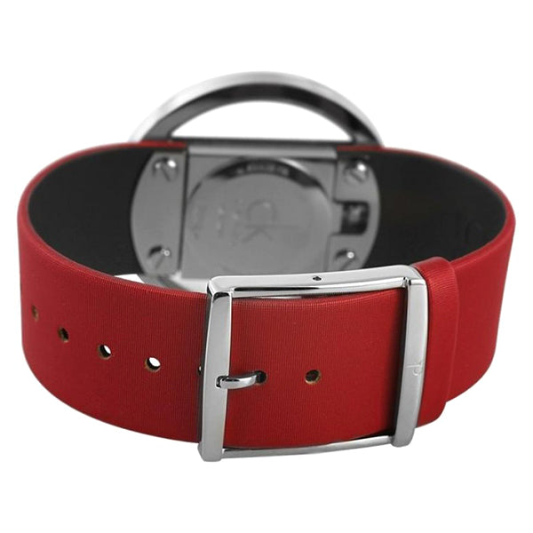 Calvin Klein Glam Transparent Dial Red Leather Strap Watch for Women - K9423144 Buy Now By Calvin Klein