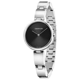 Calvin Klein Wavy Black Dial Silver Steel Strap Watch for Women - K9U23141 Buy Now By Calvin Klein