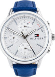 Tommy Hilfiger Carly Silver Dial Blue Leather Strap Watch for Women - 1781791 Buy Now By Tommy Hilfiger