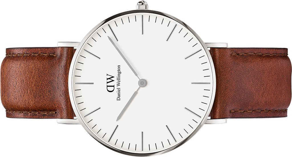 Daniel Wellington St Mawes White Dial Brown Leather Strap Watch For Men - DW00100052 Buy Now By Daniel Wellington