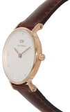 Daniel Wellington Classy St Mawes White Dial Brown Leather Strap Watch For Women - DW00100059 Buy Now By Daniel Wellington