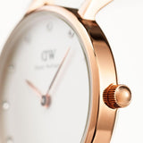 Daniel Wellington Classy Glasgow White Dial Two Tone Nylon Strap Watch For Women - DW00100066 Buy Now By Daniel Wellington