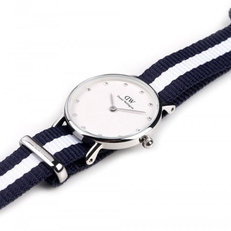 Daniel Wellington Classy Glasgow White Dial Two Tone NATO Strap Watch For Women - DW00100074 Buy Now By Daniel Wellington