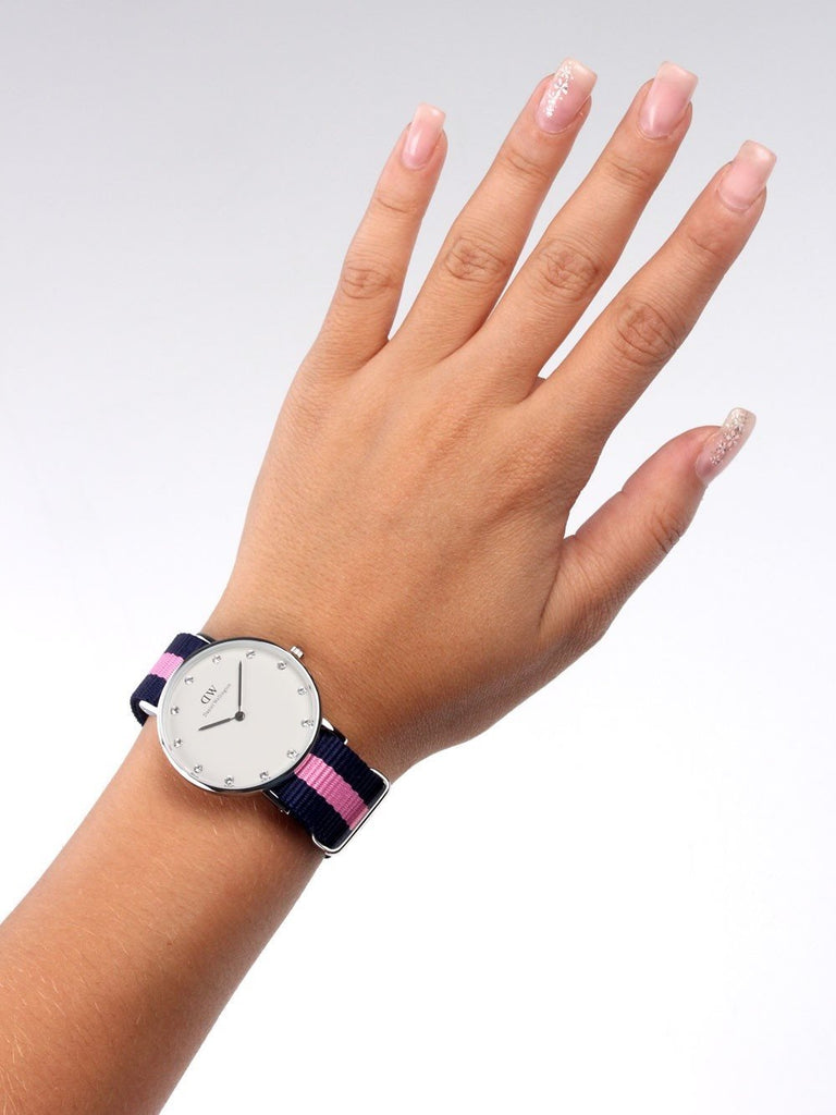 Daniel Wellington Classy Winchester White Dial Two Tone NATO Strap Watch For Women - DW00100081 Buy Now By Daniel Wellington