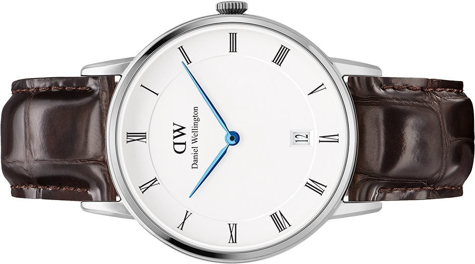 Daniel Wellington Dapper York Quartz White Dial Dark Brown Leather Strap Watch For Women - DW00100097 Buy Now By Daniel Wellington