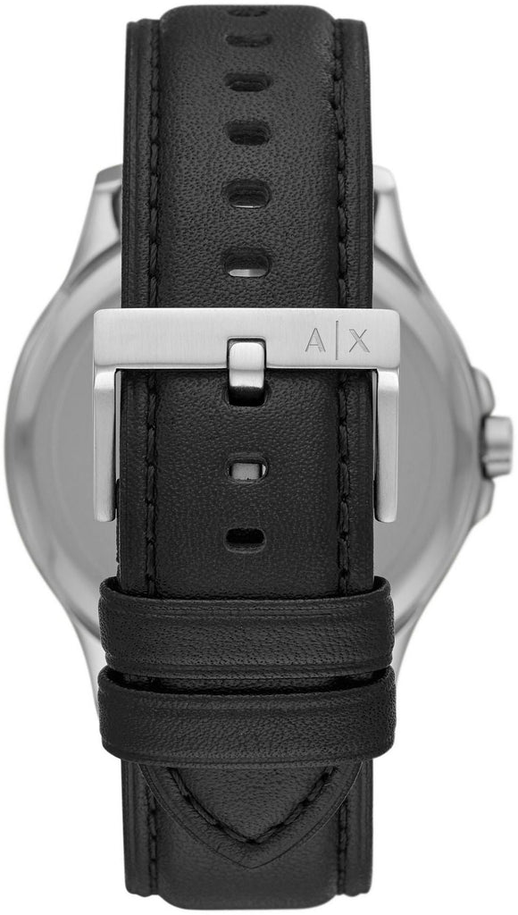 Armani Exchange Hampton Chronograph Black Dial Black Leather Strap Watch For Men - AX2101 Buy Now By Armani Exchange