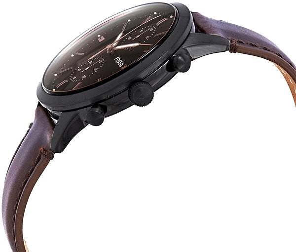 Fossil Townsman Chronograph Black Dial Brown Leather Strap Watch for Men - FS5437 Buy Now By Fossil