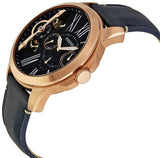 Fossil Grant Twist Multifunction Blue Dial Blue Leather Strap Watch for Men - ME1162 Buy Now By Fossil