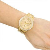 Guess Bedazzle Diamonds Gold Dial Gold Steel Strap Watch For Women - W1097L2 Buy Now By Guess