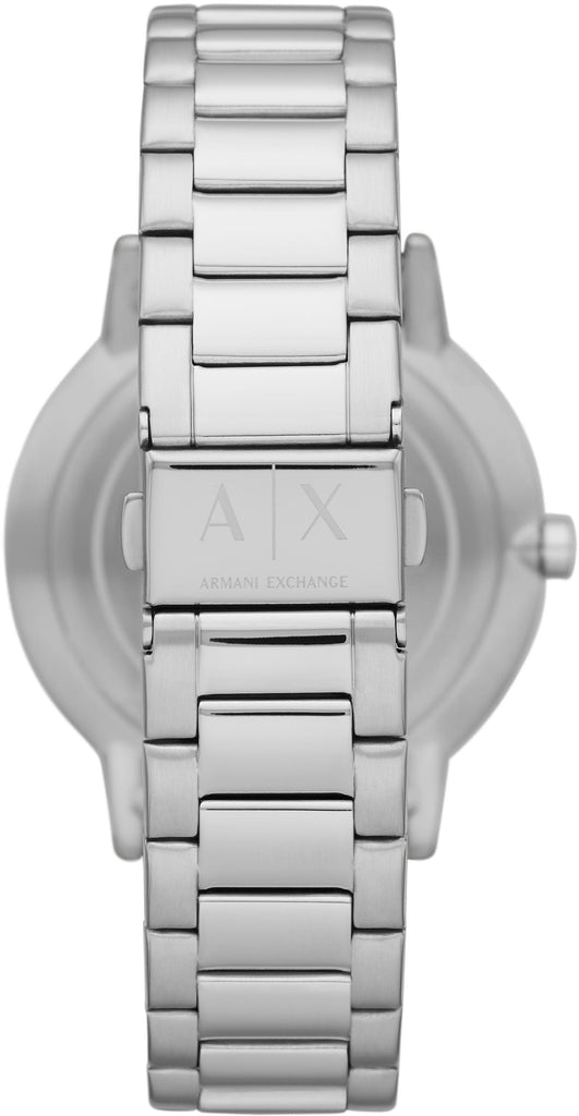 Armani Exchange Cayde Analog Black Dial Silver Steel Strap Watch For Men - AX2700 Buy Now By Armani Exchange
