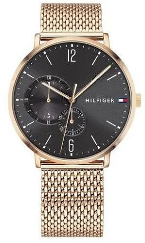 Tommy Hilfiger Brooklyn Grey Dial Gold Mesh Bracelet Watch for Men - 1791506 Buy Now By Tommy Hilfiger