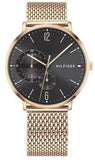 Tommy Hilfiger Brooklyn Grey Dial Gold Mesh Bracelet Watch for Men - 1791506 Buy Now By Tommy Hilfiger