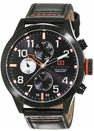 Tommy Hilfiger Trent Multifunction Black Dial Black Leather Strap Watch for Men - 1791136 Buy Now By Tommy Hilfiger