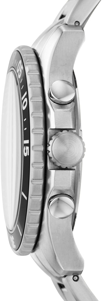 Fossil FB-03 Chronograph Black Dial Silver Steel Strap Watch for Men - FS5725 Buy Now By Fossil