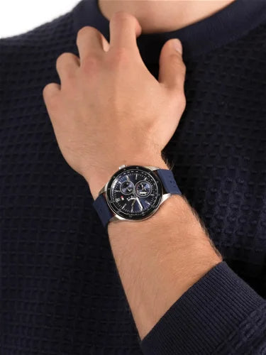 Tommy Hilfiger Austin Quartz Blue Dial Blue Rubber Strap Watch for Men - 1791635 Buy Now By Tommy Hilfiger