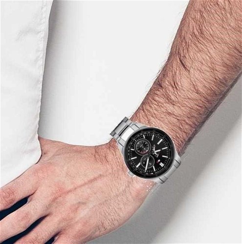 Tommy Hilfiger Austin Black Dial Silver Steel Strap Watch for Men - 1791639 Buy Now By Tommy Hilfiger