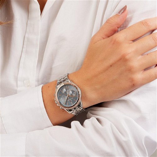 Tommy Hilfiger Ari Diamonds Blue Dial Silver Steel Strap Watch for Women - 1781976 Buy Now By Tommy Hilfiger