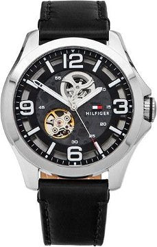 Tommy Hilfiger Bruce Analog Black Dial Black Leather Strap Watch for Men - 1791279 Buy Now By Tommy Hilfiger