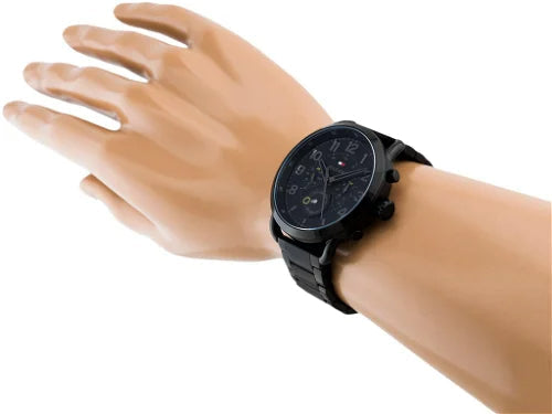 Tommy Hilfiger Briggs Black Dial Black Steel Strap Watch for Men - 1791423 Buy Now By Tommy Hilfiger