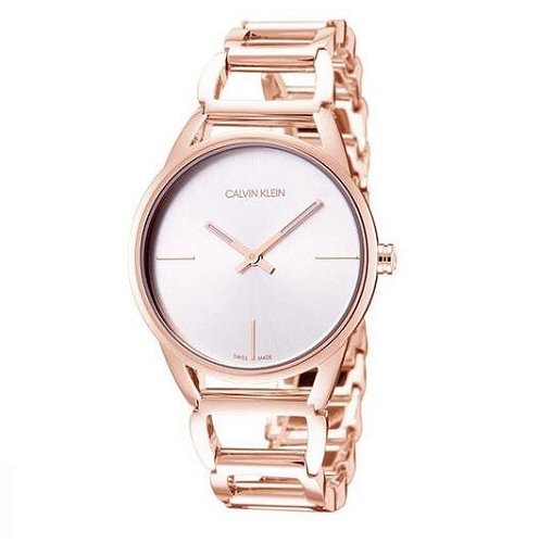 Calvin Klein Stately White Dial Rose Gold Steel Strap Watch for Women - K3G23626 Buy Now By Calvin Klein
