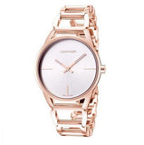 Calvin Klein Stately White Dial Rose Gold Steel Strap Watch for Women - K3G23626 Buy Now By Calvin Klein